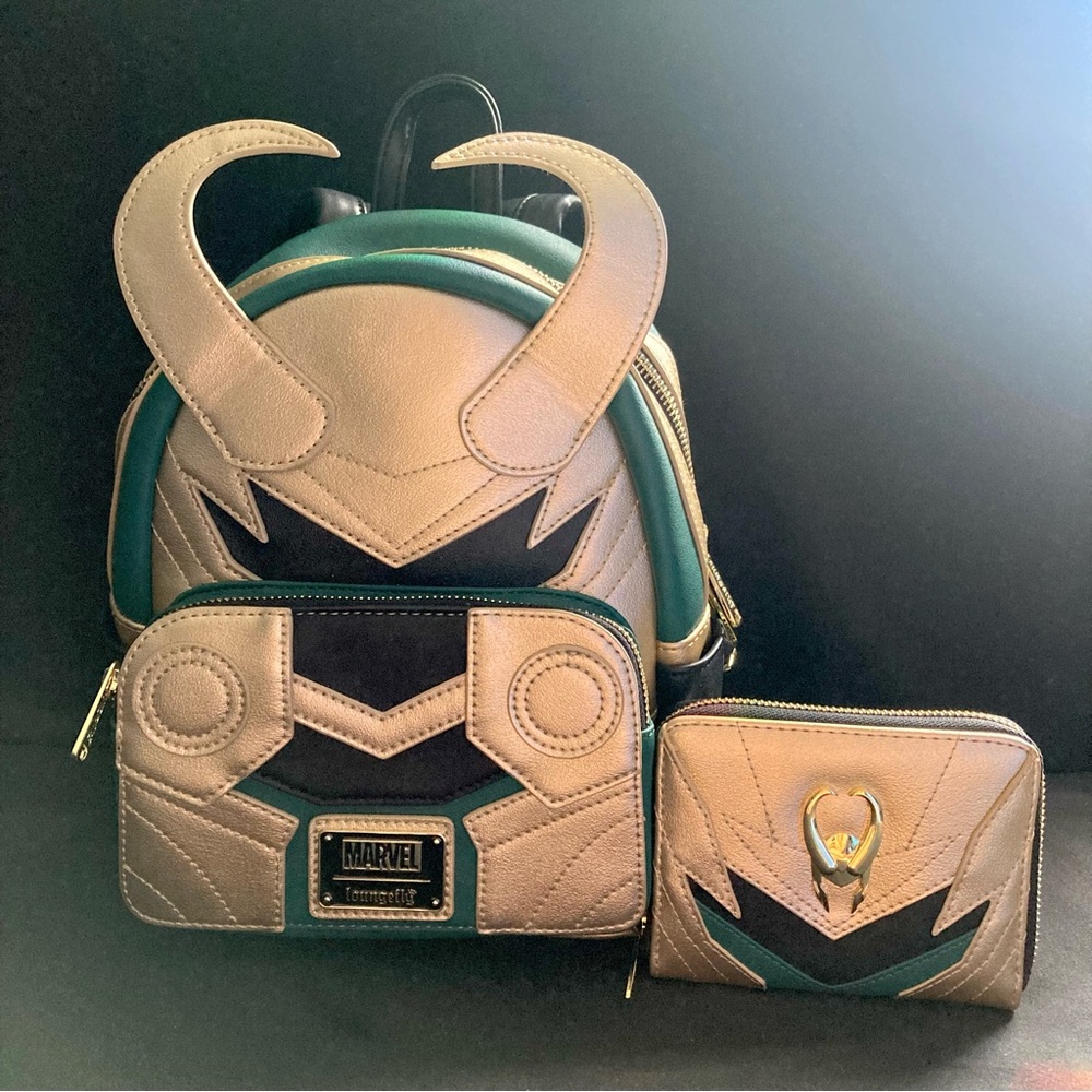 Loki Mini Backpack & Wallet Set 💚💛🖤